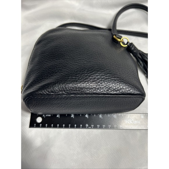 HOBO Genuine Leather Black Crossbody Shoulder Bag Excellent Condition EUC - Picture 4 of 8